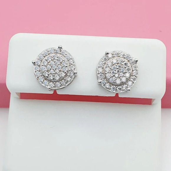 "925 Sterling Silver Cubic Zirconia Earrings, U19254598 - Picture 1 of 11